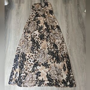 Le Chateau Maxi Halter Tie Dress